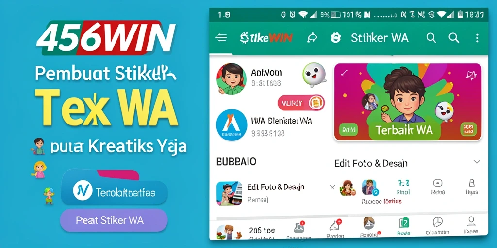 Tampilan antarmuka 456WIN yang sederhana dan intuitif untuk Pembuat Stiker WA.