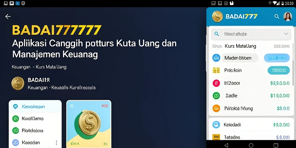 Antarmuka BADAI777 menampilkan kurs mata uang terkini dengan jelas.