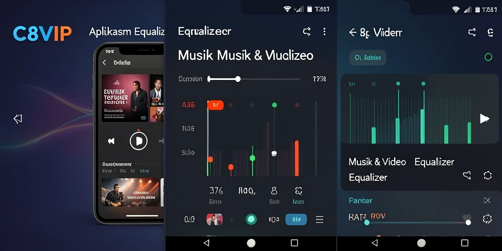 Antarmuka C8VIP menampilkan fitur Equalizer yang ramah pengguna.