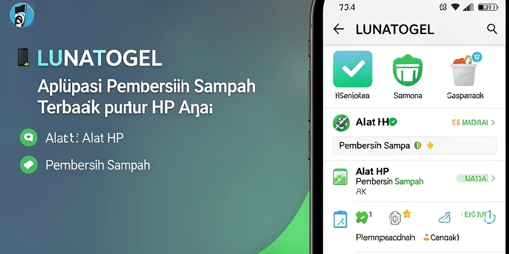 Antarmuka LUNATOGEL menunjukkan fungsi Pembersih Sampah yang efektif.
