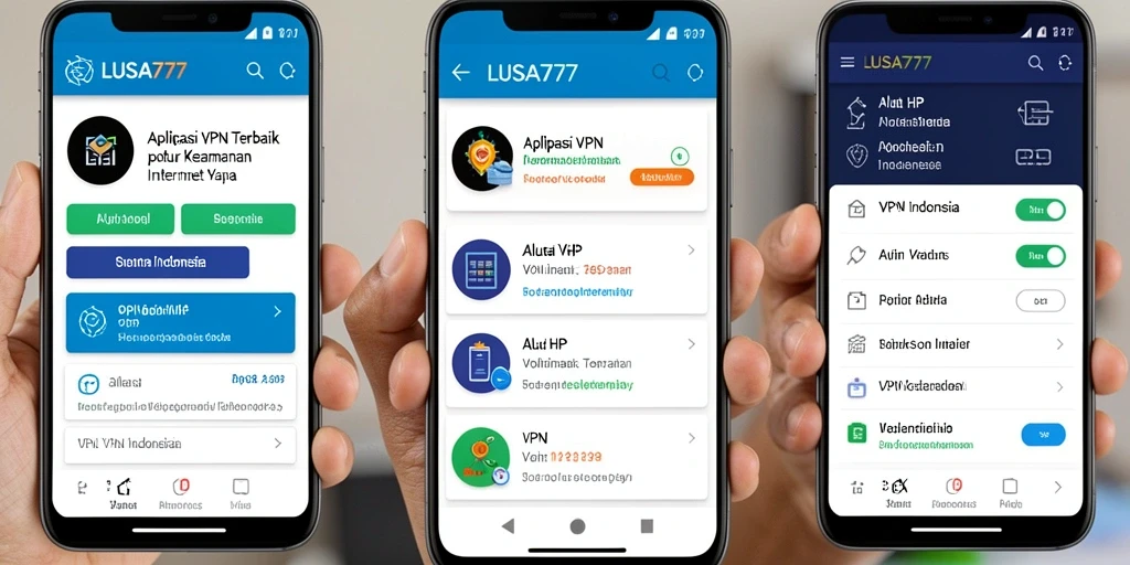 Tampilan antarmuka aplikasi LUSA777 yang sederhana dan efisien.