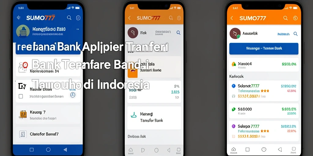 Antarmuka SUMO777 yang intuitif dan mudah digunakan untuk Transfer Bank.