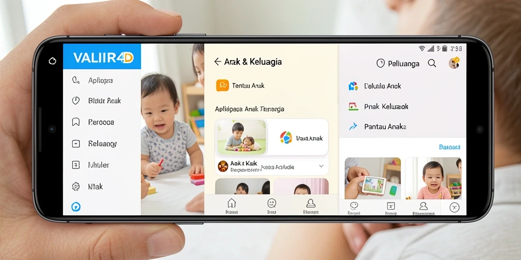 Tampilan antarmuka VALIR4D yang sederhana dan fungsional untuk Pantau Anak.