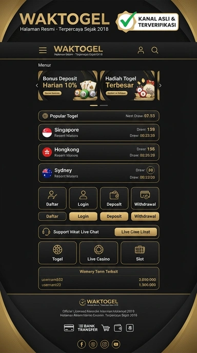 Halaman Resmi Waktogel untuk Pengguna Android